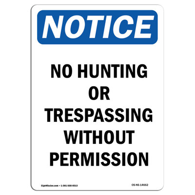 No Hunting or Trespassing Sign
