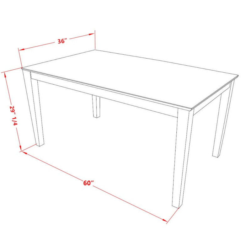 Ensemble de salle à manger 6 pièces comprenant une table de salle à manger rectangulaire et 4 chaises rembourrées en tissu de polyester avec banc, lin blanc