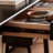 Solid wood minimalist modern black desk