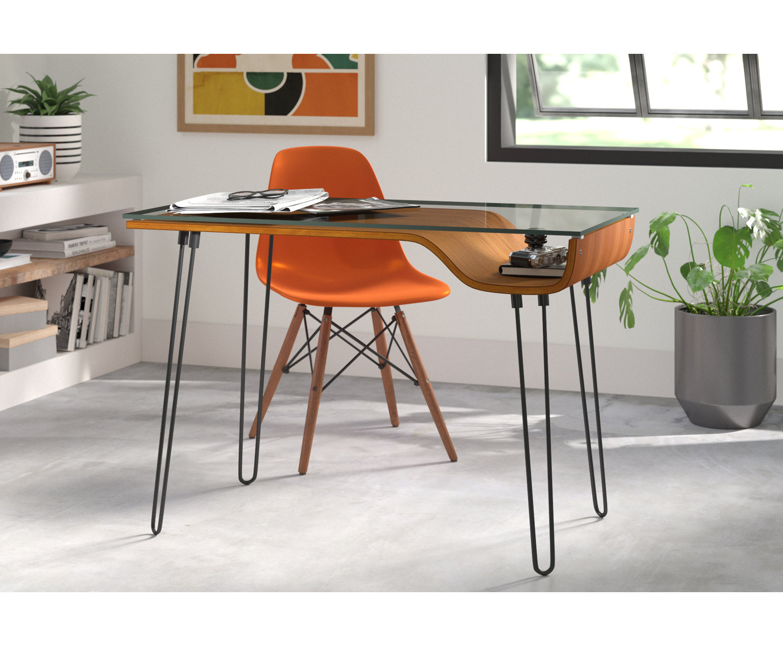 Alem Writing Desk, Brown/Black