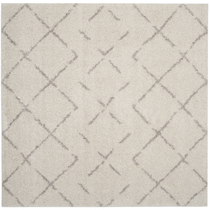 Angelka Performance Rug, Square 9', Beige/Ivory