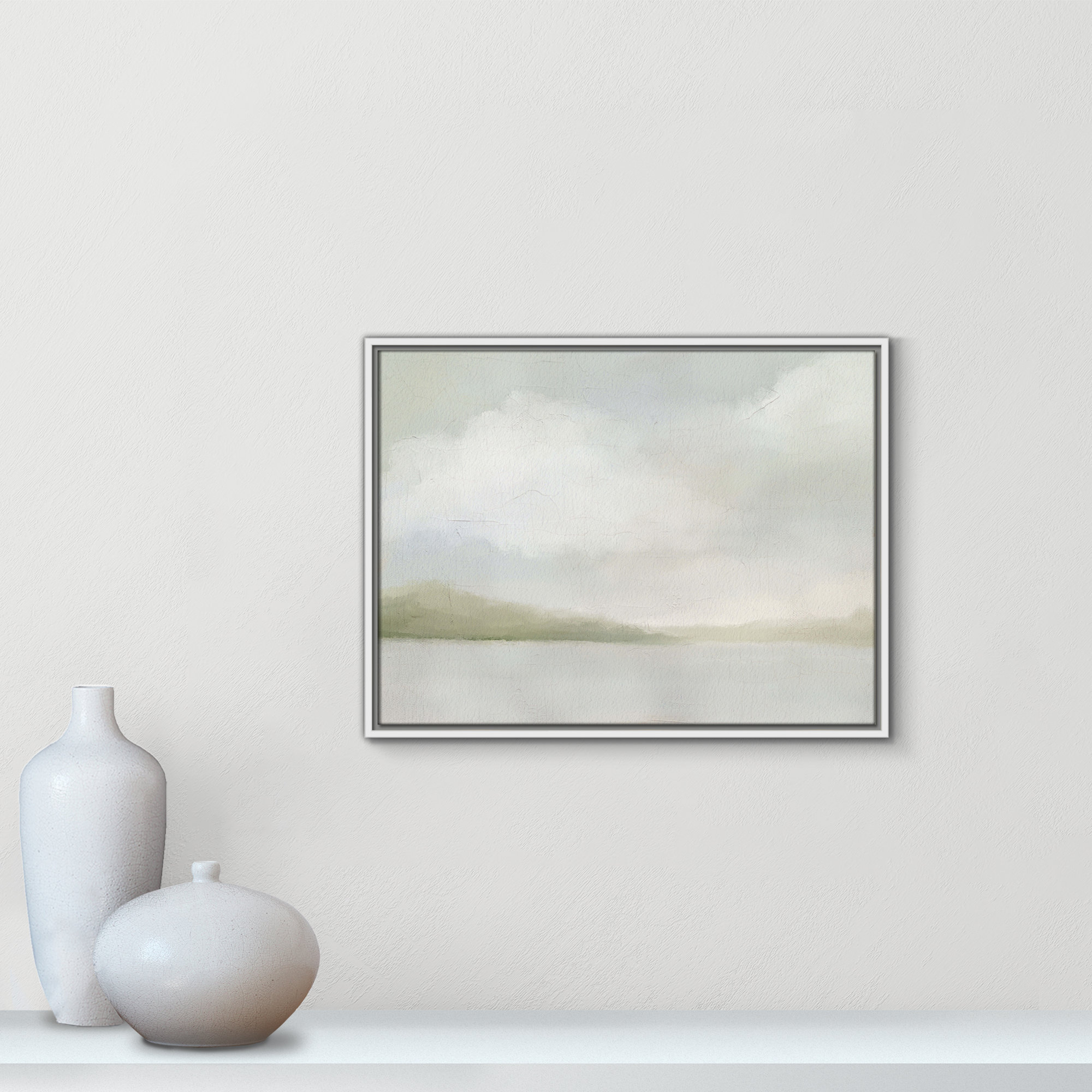 A Tranquil Morning, White, 19.5" H x 25.5" W