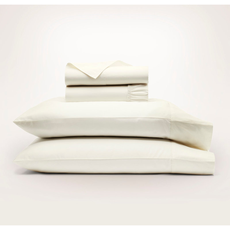 Signature Hemmed Sheet Set, White, King Sheet Set with 2 Pillowcases
