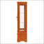Armoire en verre avec vitrine lumineuse, tablettes réglables, 2 portes et 1 tiroir, avec ampoule pour un rangement élégant