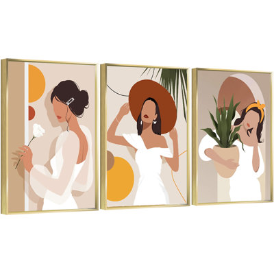 " Beauty And Plant " 3 - Pieces