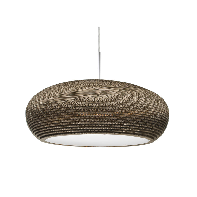 Luminaire suspendu pour dôme simple 1 lumières Eric, Nickel satiné