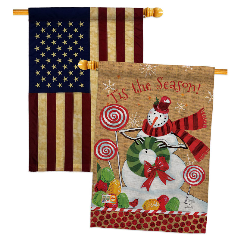 Drapeau de maison à 2 côtés en polyester / mélange de polyester 40 x 28 po