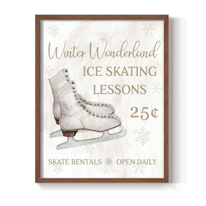 Skate Lessons Framed Print - Solid Wood, Walnut, 30" H x 24" W