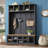 Farmhouse Wooden Style 78''H Modern Hall Tree With Wide Storage Seating Bench, Entryway Shoe Cabinet With 13 Compartments, Elegant Coat Rack With 6 Hooks For Mudroom, Living Room-638310535