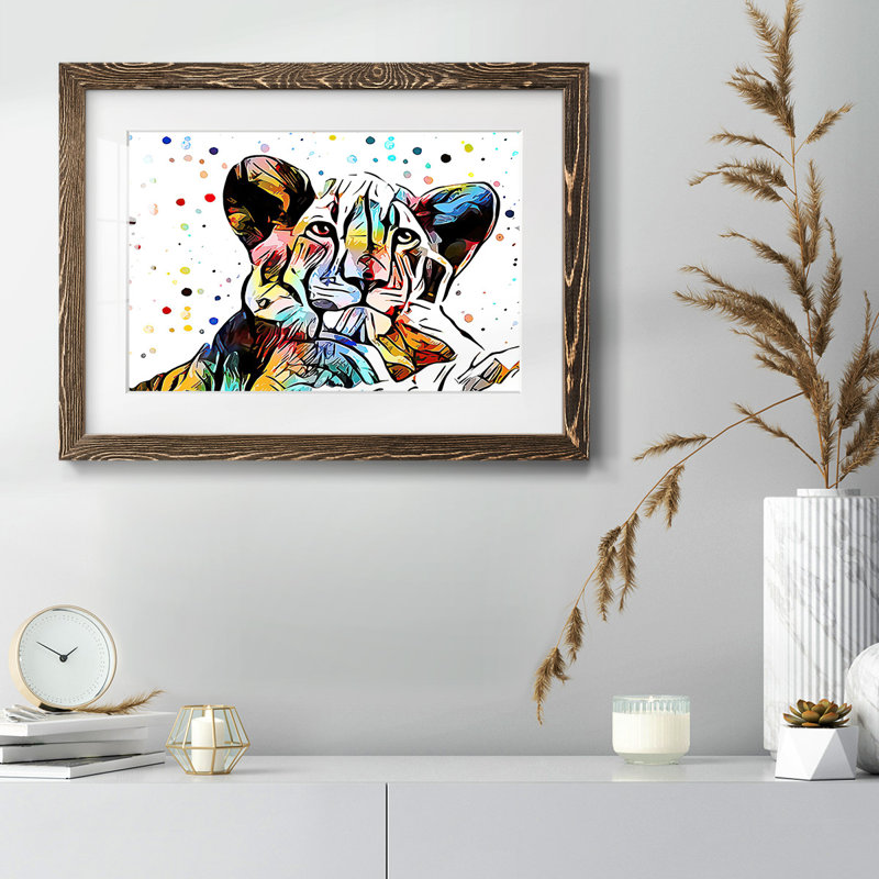 Motley Crew In Color I, impression sur papier, Noyer, H 28 po x l 42 po x P 1,5 po