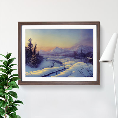 XH1022-10248X Winter Sunrise Mountains Vol.4 1 Piece Single Picture Frame Wall Art