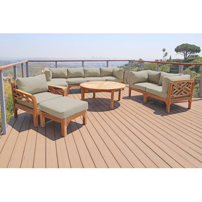 Monterey Outdoor 7 - Piece Teak Conversation Set