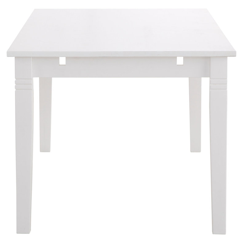 Grovetown Pine Solid Wood Dining Table, 75cm H x 140cm W x 90cm D, White