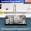 Évier de cuisine encastré en acier inoxydable 33 po x 19 po à cuve simple en nickel brossé avec accessoires de poste de travail