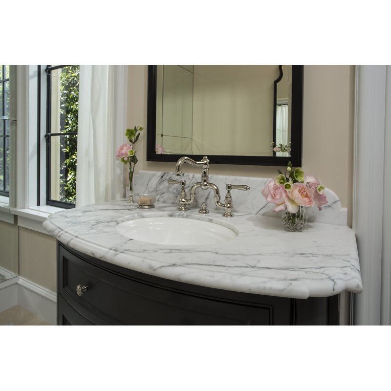 Acqui Bridge Lavatory Faucet, Polished Nickel, Lever Handle