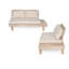 Canapé d'extérieur en bois d'acacia 4 places avec coussins hydrofuges Veridian