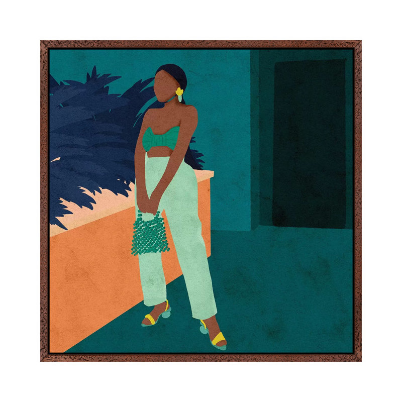 Destyni 1 Piece Painting on Canvas, 45.72 cm H x 45.72 cm W, Classic Wood Framed Canvas