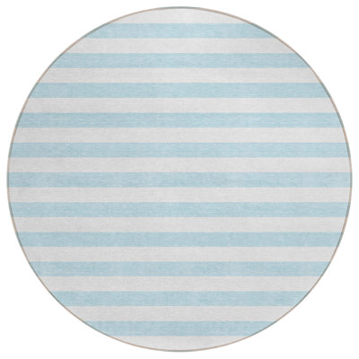 Kinslee Washable Striped Indoor / Outdoor Rug