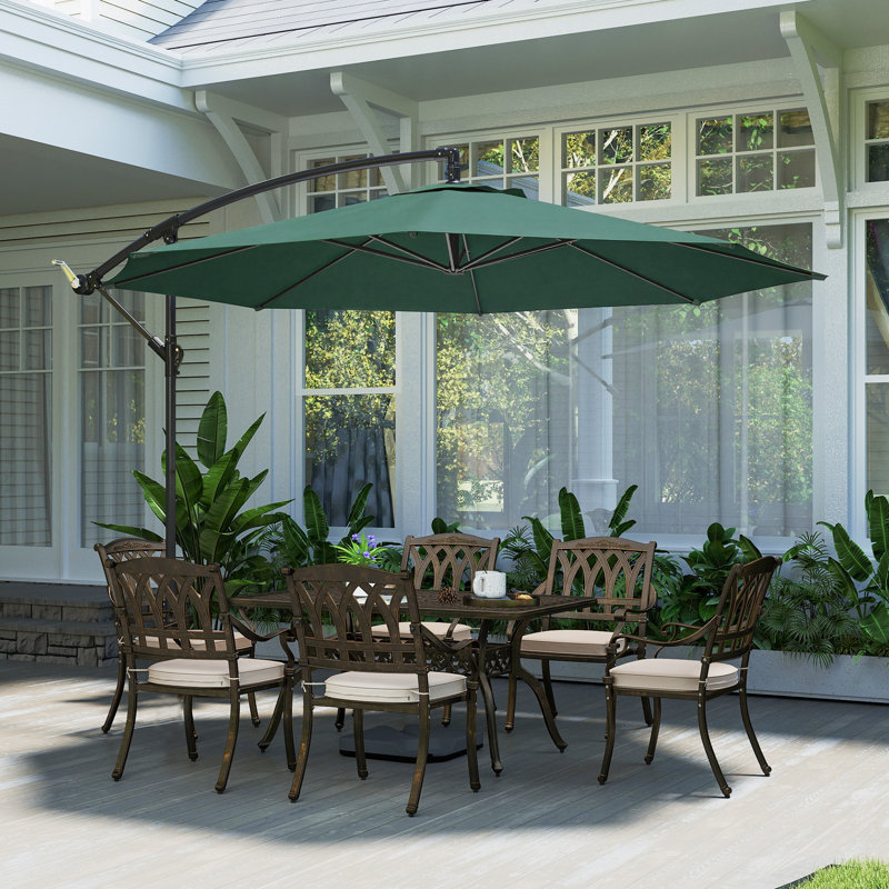 295cm Cantilever Parasol, Green