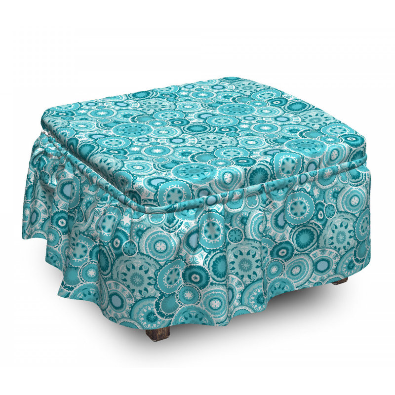Box Cushion Ottoman Slipcover
