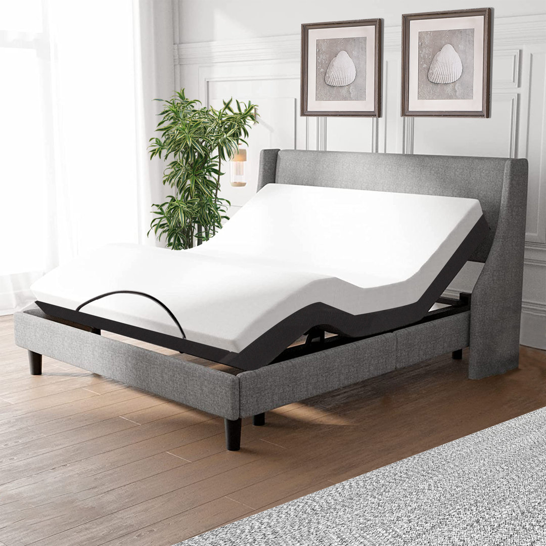Kaitlyn 15-inch Adjustable Bed Base, Multi Positions, Remote Control, Zero Gravity, and Anti-Snore Alwyn Home