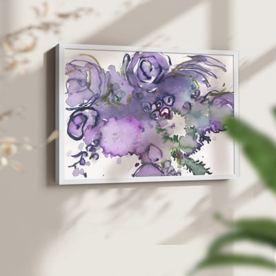 Lavande florale Splendor II - impression encadrée - réarmable