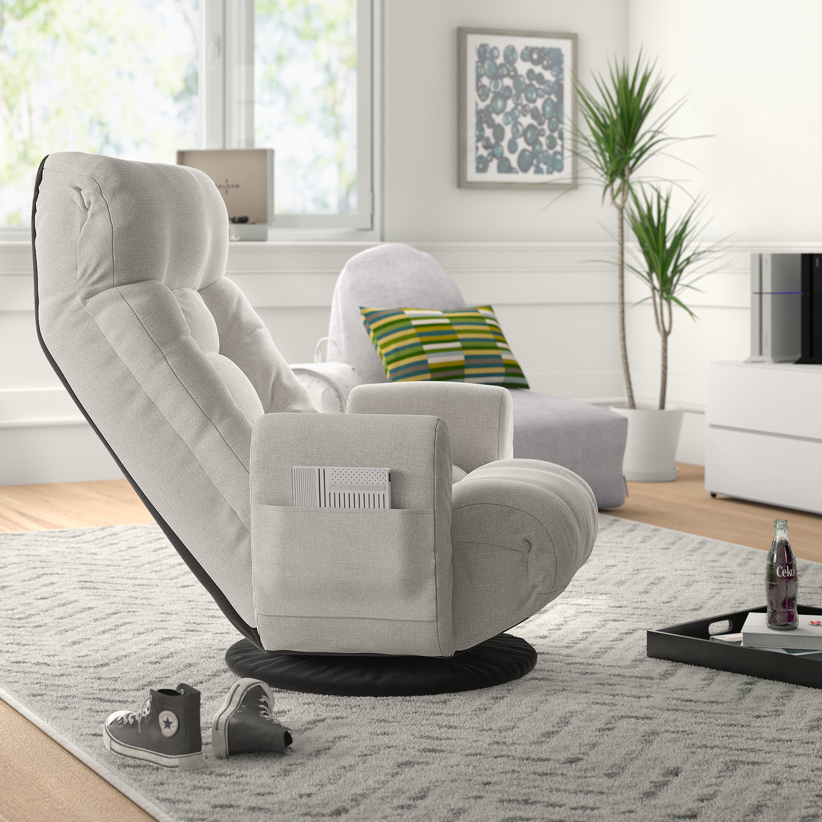 Adjustable 5-Position Memory Foam Floor Chair - Pillow Gaming