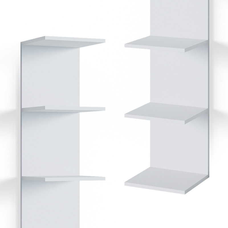 Boleslao 6 Piece Tiered Shelf, White