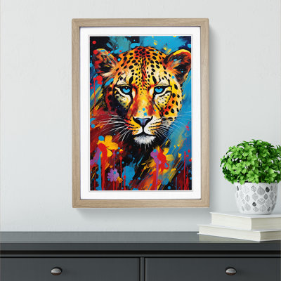 Cheetah Expressionism No.2 1 Piece Single Picture Frame Wall Art