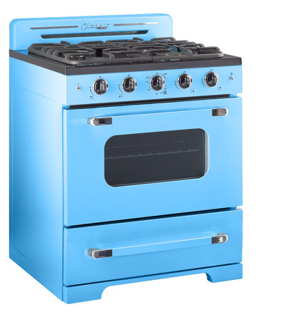 Classic Retro 30" 4 burner 3.9 cu. ft. Freestanding Gas Range with Convection Oven