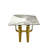 Rectangular End Table With Sintered Stone Top-1683352052