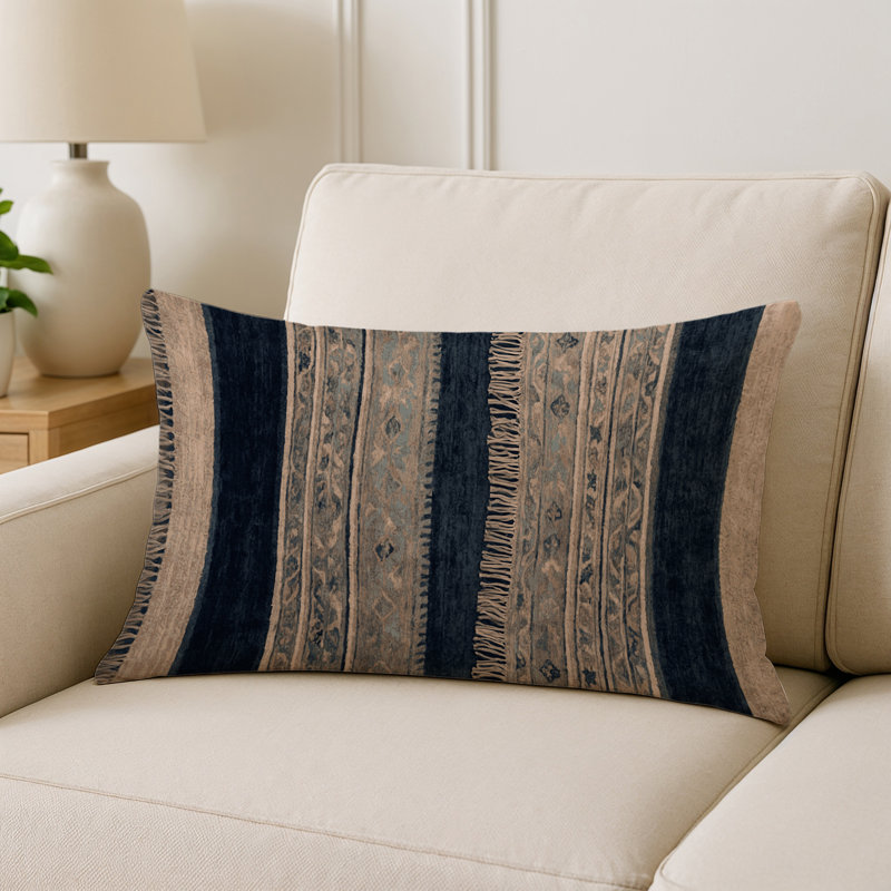 Coussin décoratif intérieur et extérieur Modern, Gris Sud-Ouest 4, Rectangle H 20 po x l 14 po