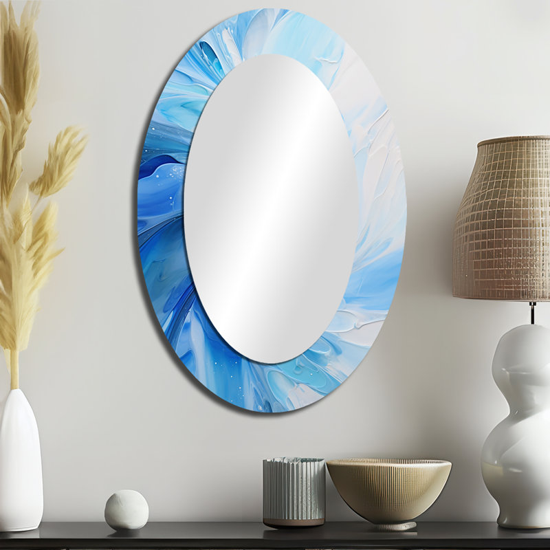 Miroir mural bleu, 36 po x 24 po
