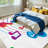 Clear Musical Music Song Abstract Banner Blue Bright Colorful Decor Machine Washable Indoor Area Rug-129431291
