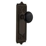 Egg & Dart Plate with Black Porcelain Door Knob