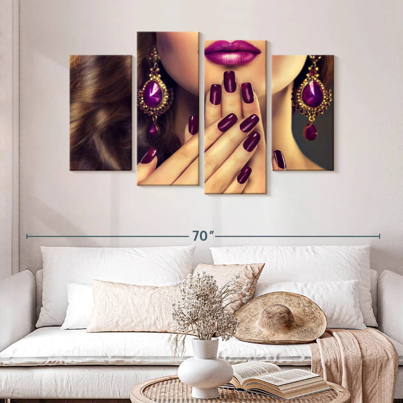 Shuttleworth Purple Nails, 32" H x 52" W