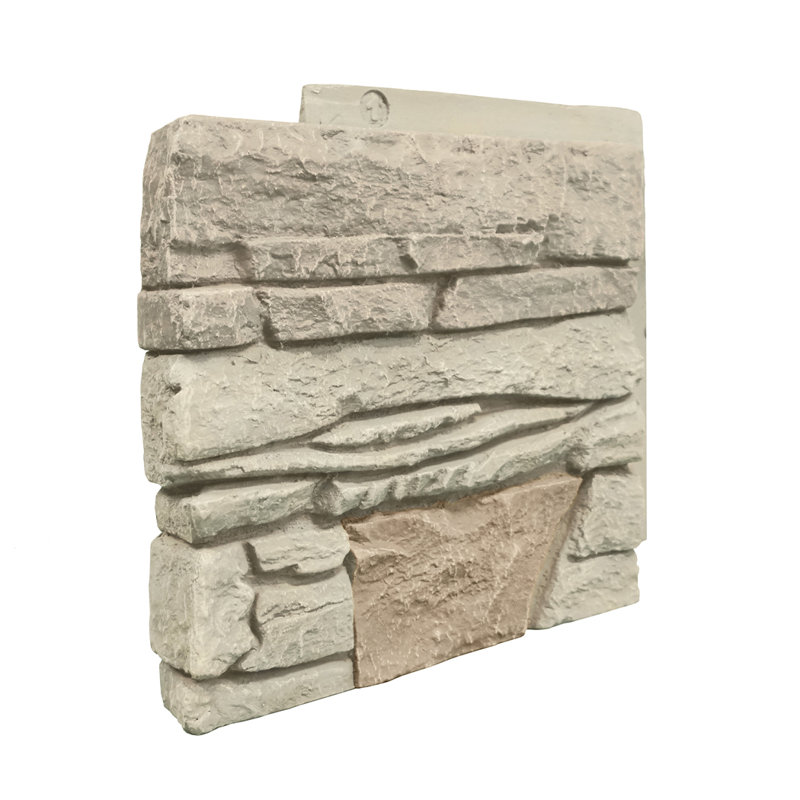 12.5" x 12" Stone Wall Paneling in Beige/Brown