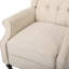 Fauteuil inclinable capitonné en tissu-1736306029