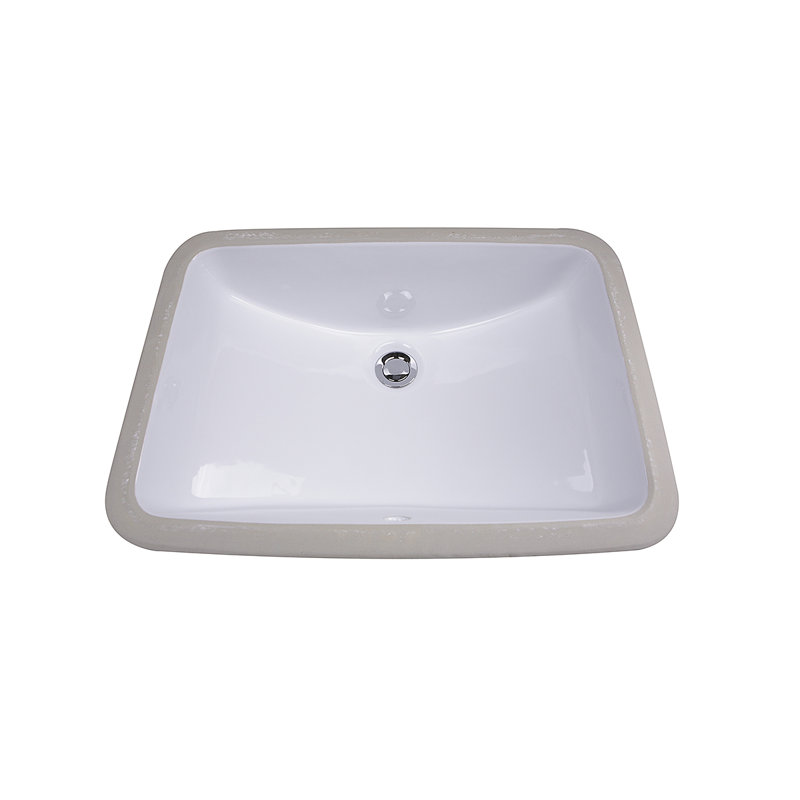 Nantucket Sinks Great Point 14.25'' White Vitreous China Rectangular Bathroom Sink with Overflow