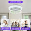 Ventilateur de plafond de 18 pouces avec télécommande RVB, ventilateurs de plafond à DEL intelligents avec télécommande / contrôle d'application, ventilateur de plafond moderne à profil bas et à intensité variable pour chambre à coucher, salon, blanc