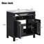 30" Bathroom Vanity With Ceramic Sink, Single Bathroom Cabinet With 2 Doors And A Shelf, Soft Close Doors, Bathroom Vanity-375443478