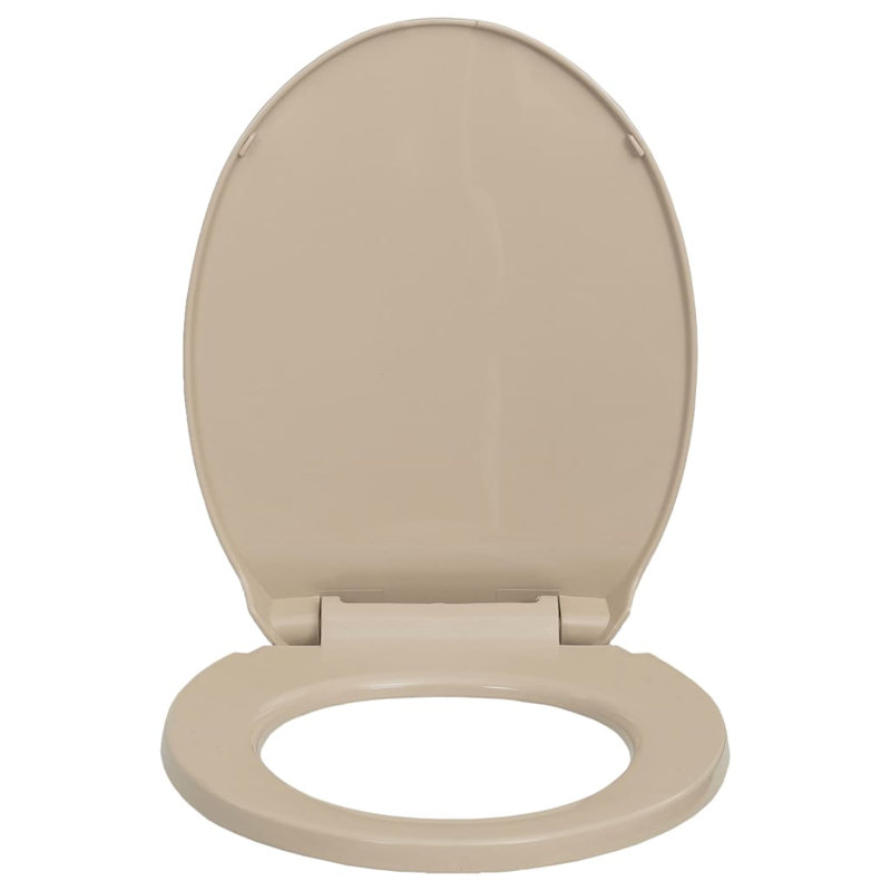 Rohando Soft-Close Elongated Standard Toilet Seat, Beige