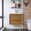 Meuble-lavabo mural de style Mid-Century flottant 24 po entièrement assemblé