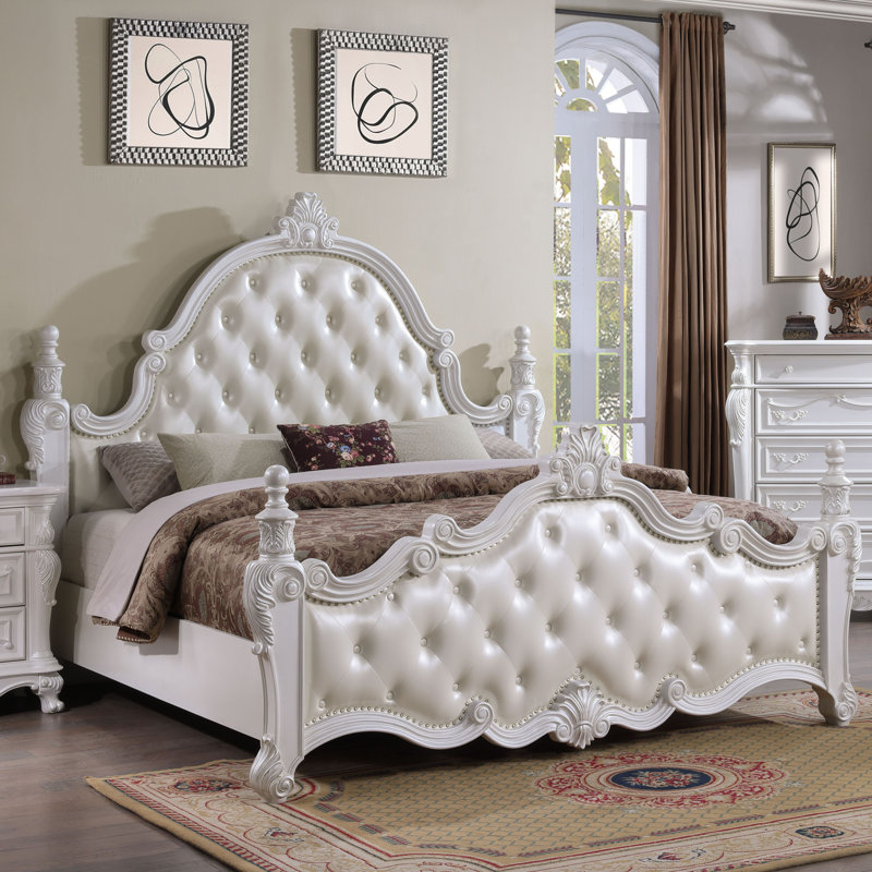 Lit Kama, Blanc / beige, Grand
