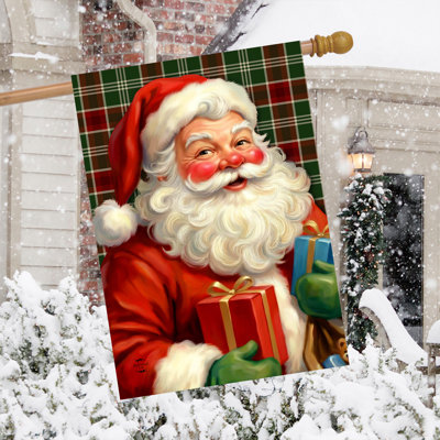 Classic Santa House Flag 28x40