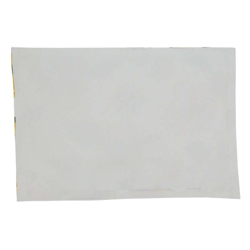 Yellow Sunflower Print Polyester Placemats, Set of 4