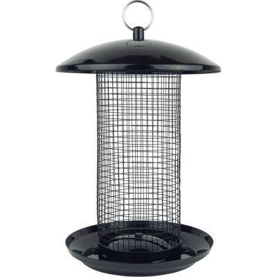Nature's Way Nature's Way Midnight Metal Mesh Mixed Seed and Peanut Bird Feeder 2.75 QT, Black