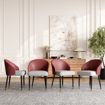 Chaise d'appoint rembourrée en similicuir Modern