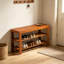 Banc de rangement pour chaussures à 2 niveaux en bambou, banc de rangement pour chaussures avec étagère de rangement, organisateur à surface plane pour vestibule, vestibule et buanderie