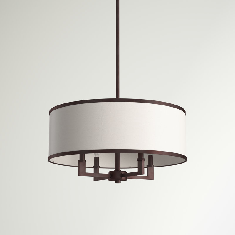 Berthine 4 - Light Drum Chandelier, Bronze